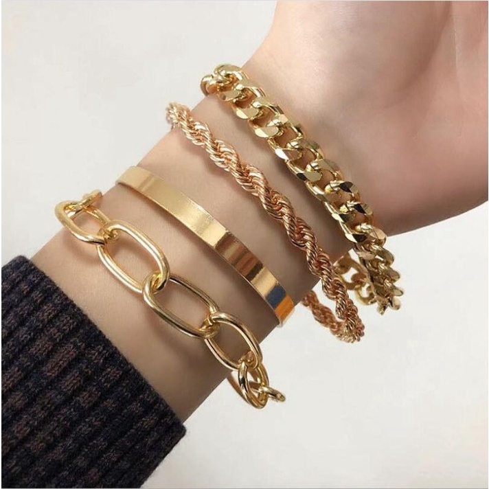 Vòng Tay Kim Loại Mặt Hình Hoa Cúc Phong Cách Tối Giản Cho Nữ