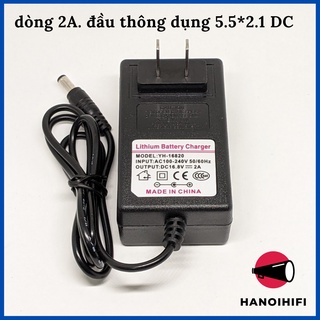 Sạc 2S,3S, 4S, 5S  Vuông 12.6V - 2A , Có Đèn Báo Đầy, Giắc Sạc 5.5*2.1mm. sạc cho máy khoan, sạc loa, sạc pin 18650