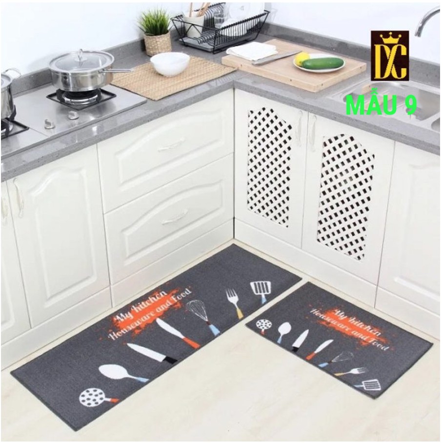 BỘ 2 THẢM BẾP 3D CHỐNG TRƠN TRƯỢT KT 120x40 & 60x40 | BigBuy360 - bigbuy360.vn