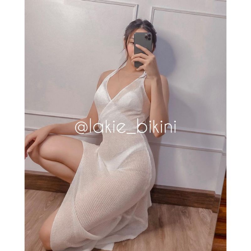 Lakie_bikini: Đầm Lưới Cover Up Bikini Sang Chảnh Váy Choàng Đi Biển