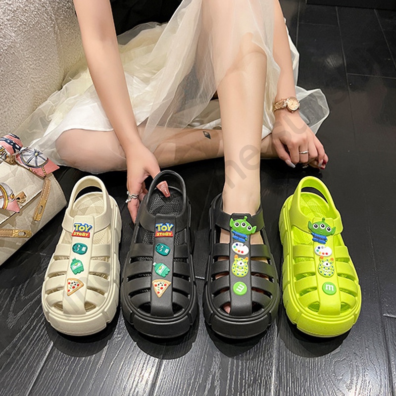 Xăng đan AYUER đế dày 6cm chống va chạm thời trang cho nữ