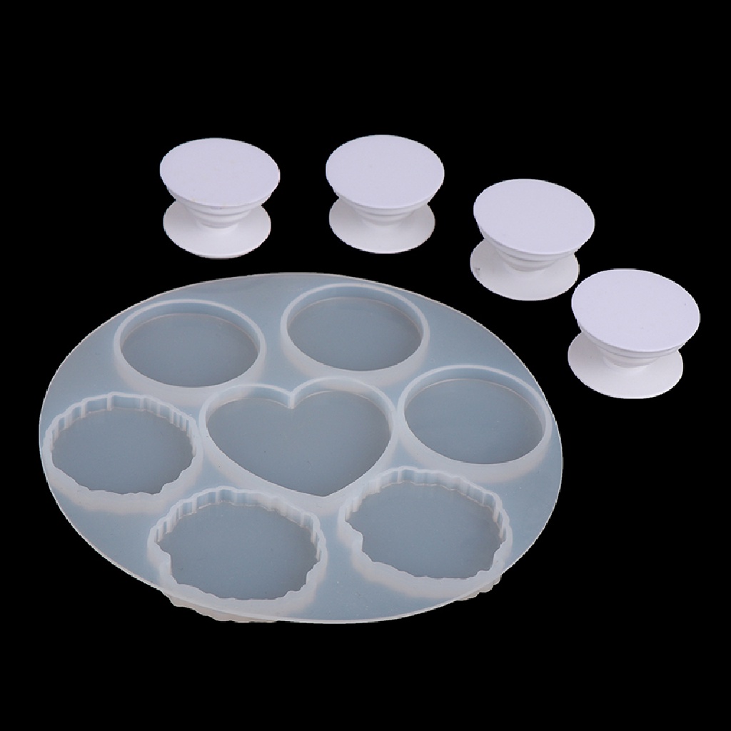 BGJY DIY Crystal Epoxy Resin Mold Airbag Mobile Phone Bracket Round Silicone Mold NEW