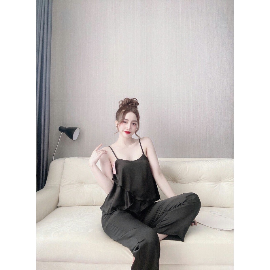🍁 Đồ ngủ nữ 🍁 Freesize < 60kg chất lụa satin thoáng mát | BigBuy360 - bigbuy360.vn