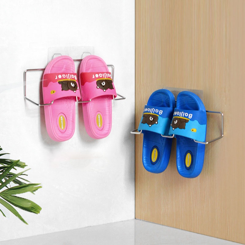 Giá treo dép inox 304 dán tường