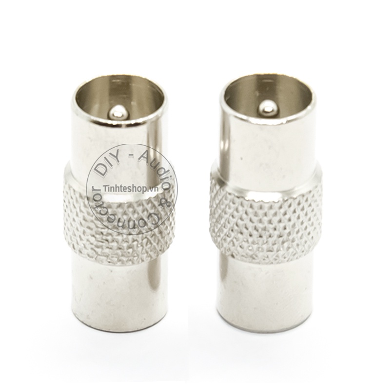 Đầu nối anten TV 2 cổng đực 1 chiếc - RF TV 9.5mm male connector