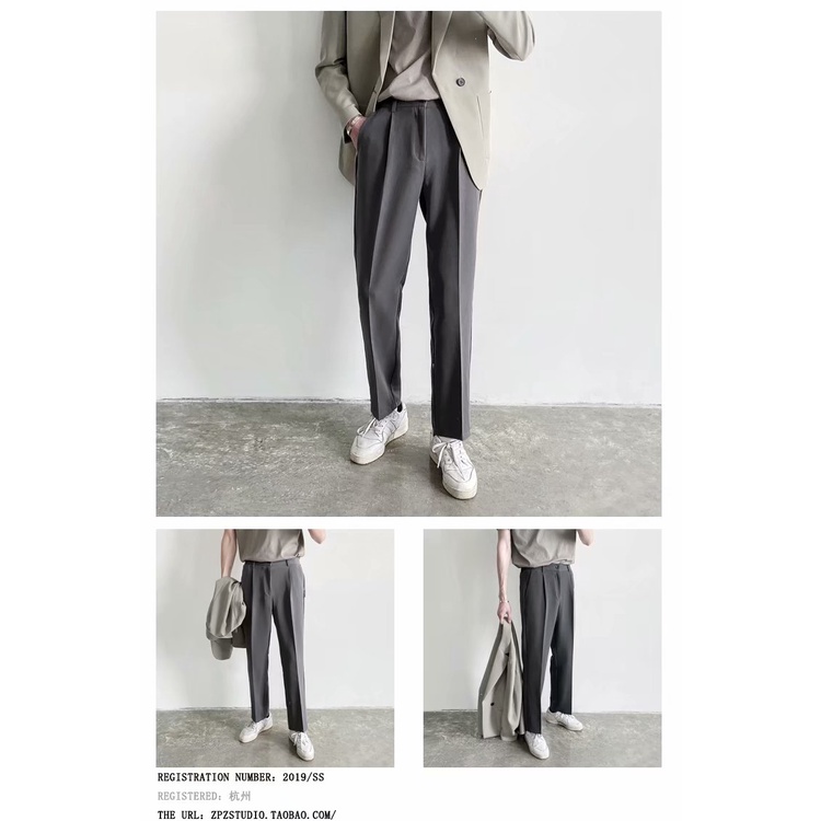 Quần Tây Nam Ống Đứng Ôm Dáng Phong Cách Hàn Quốc 3 Màu Sắc Size S-4XL