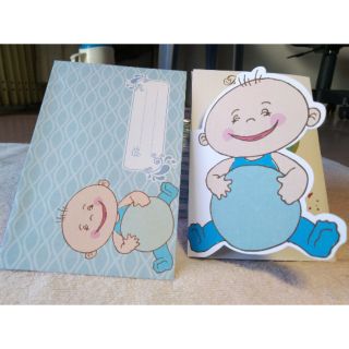 Combo 110 thiệp thôi nôi hình bé trai ôm bóng (đã in thông tin)