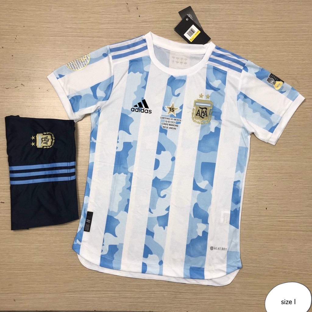 Áo bóng đá Đội Tuyển Argentina-MẪU Mới 2021-Chất Polyeste Thái Cao Cấp