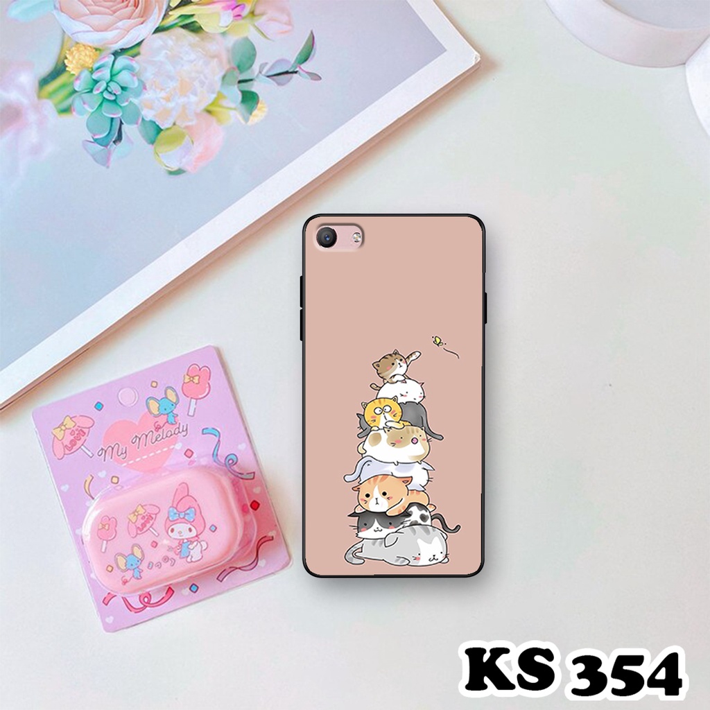 Ốp lưng Oppo F1s - Oppo A59 - Ốp in hình Cat&amp;Bear đáng yêu - Chất liệu TPU siêu bền