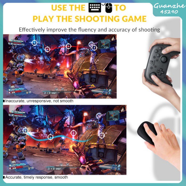 Bộ Chuyển Đổi Chuột Và Bàn Phím Chơi Game Bằng Abs Có Dây Cho Switch / Ps4 / Xbox One