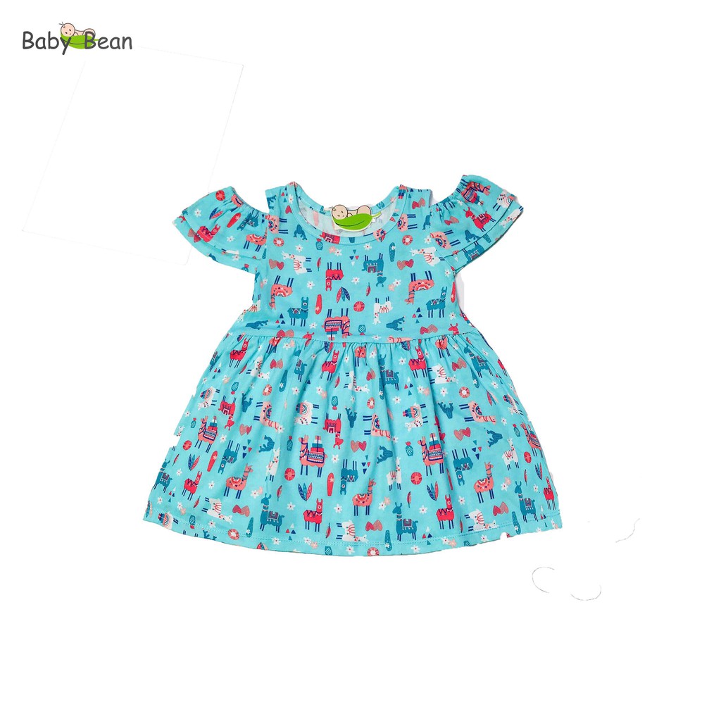 Đầm Thun Cotton họa tiết Hè Bé Gái BabyBean