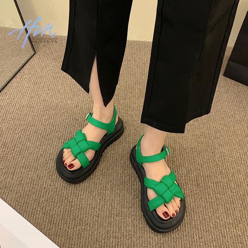 Giày Sandal Đế Dày Quai Chéo Thời Trang Mùa Hè 2022 Mới Dành Cho Nữ