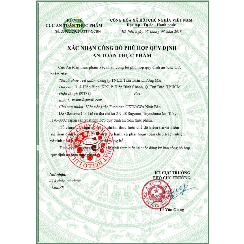 Tảo xanh Fucoidan Okinawa 180 Viên Nhật Bản