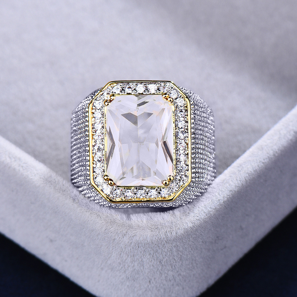 Nhẫn Titan Mạ Vàng / Bạc Đính Đá Pha Lê Sang Trọng