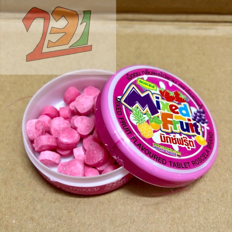 [15g] Hũ Kẹo C Tim Roscela Hoa Quả