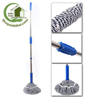 Cây lau nhà tròn tay vặn, vắt trợ lực - dài 1,2m