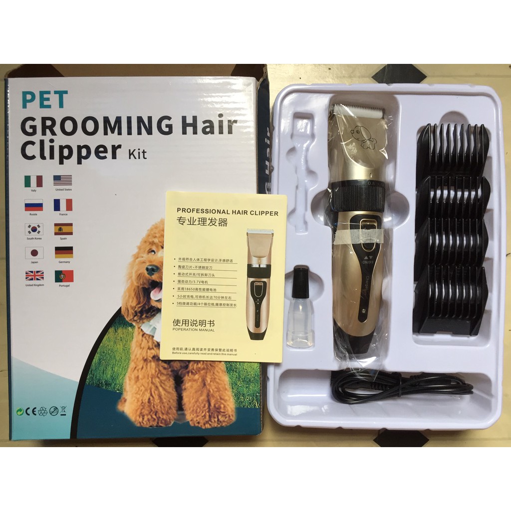 HÀNG CHÍNH HÃNG] Tông Đơ Chó Mèo Pet Grooming Hair Clipper Kit - Tông Đơ Cắt Lông