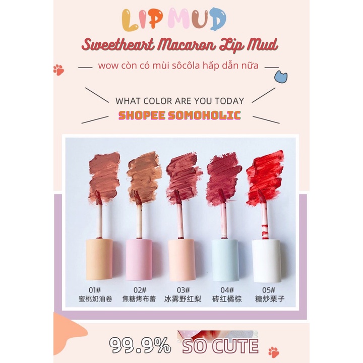 Son Nội Địa Trung FAICCIA Chân Mèo Matte Lip Glaze Chất Nhung Lì Somoholic SM12