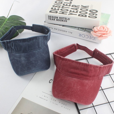 Sẵn Sàng!Mũ Lưỡi Trai denim Nửa Đầu Chống Nắng Cho Nam Nữ