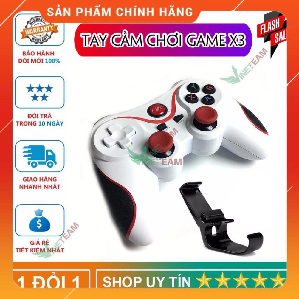Xả Kho- TAY CẦM CHƠI GAME BLUETOOTH T3 - TAY CẦM GAME TERIOS T3 - GAMEPAD T3 / X3/X7/C8S