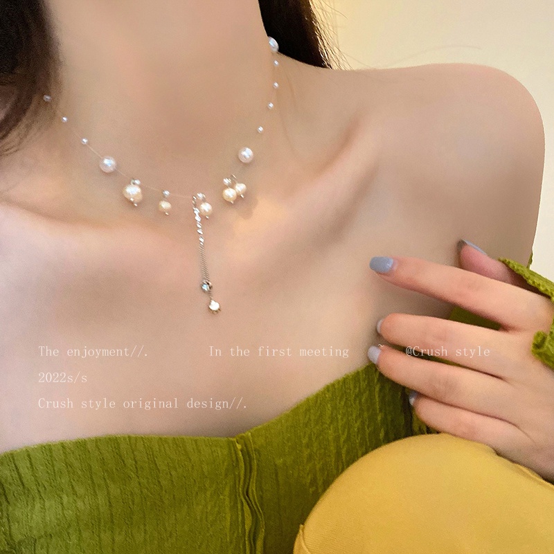 iF YOU Vòng cổ Vàng Tua Rua Ngọc Trai Thanh Lịch Cho Nữ