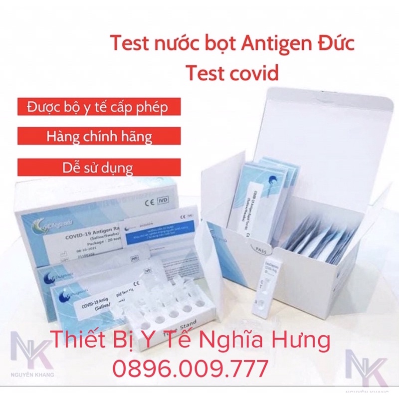 TEST NHANH-BỘ TEST NƯỚC BỌT Antigen Của Đức,test nhanh tại nhà