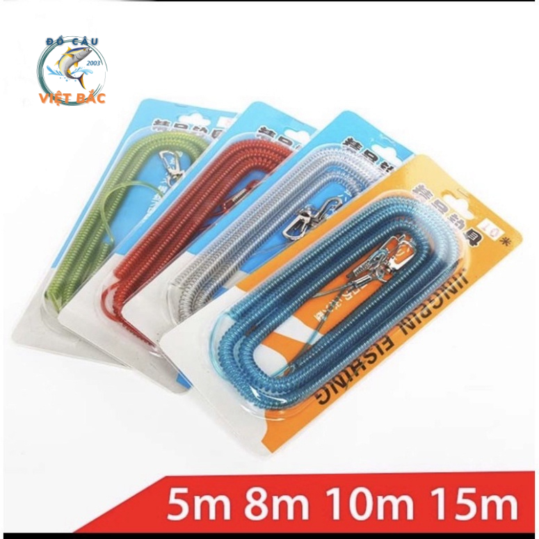Dây bảo hiểm cần câu lò xo giá rẻ đủ kích thước 3m-20m Dây bảo hiểm cần câu đơn đài Đồ Câu Việt Bắc
