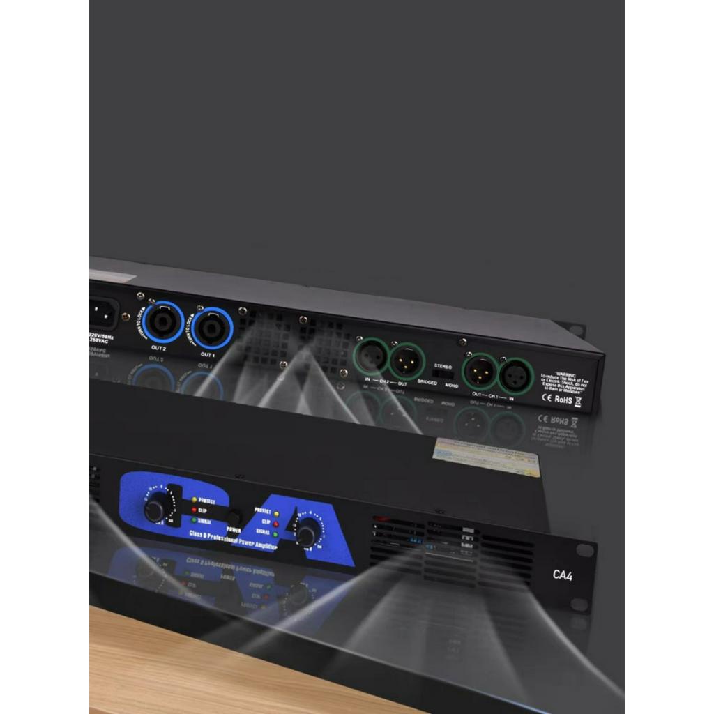 Đẩy công suất 2 kênh CA - tặng 02 jack neutrik - Mạch class D, nguồn xung, mỏng 1U - Công suất 500w/kênh. BH 12 tháng.