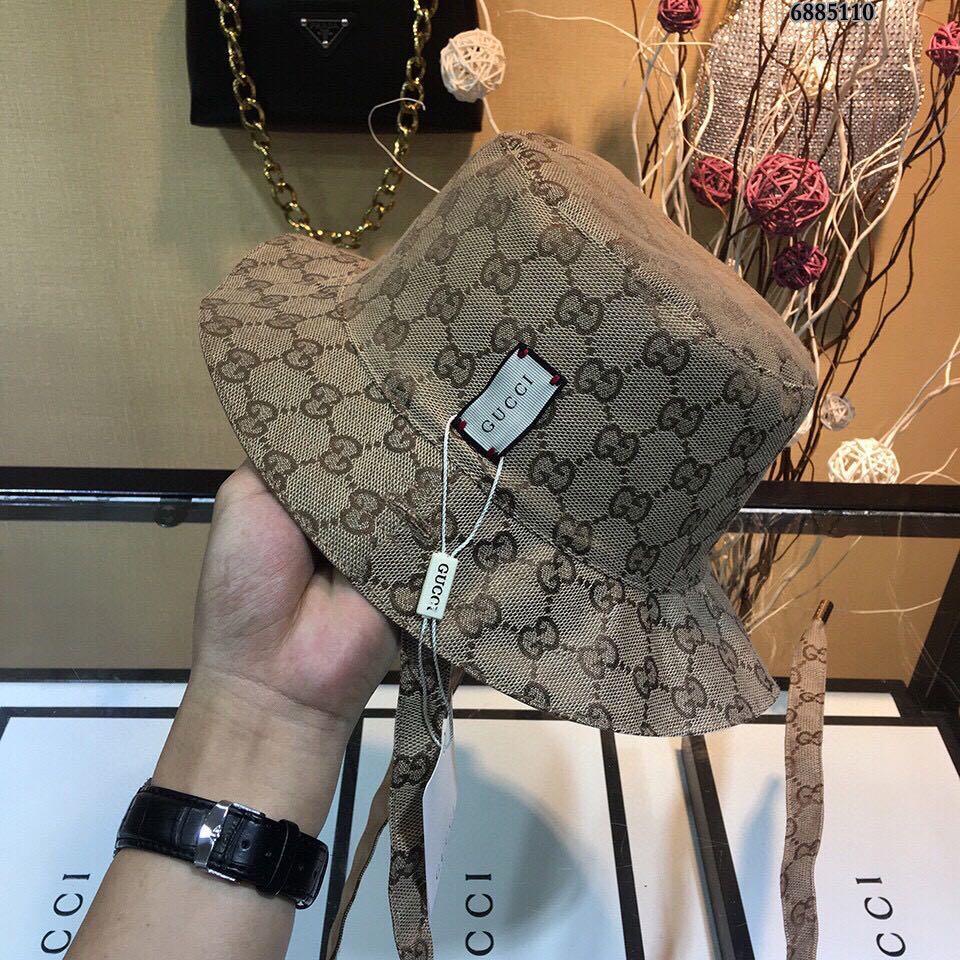 Nón Bucket Gucci Hai Mặt Chống Gió Có Thể Gập Gọn Phối Dây Đeo Thời Trang Cho Nam Và Nữ