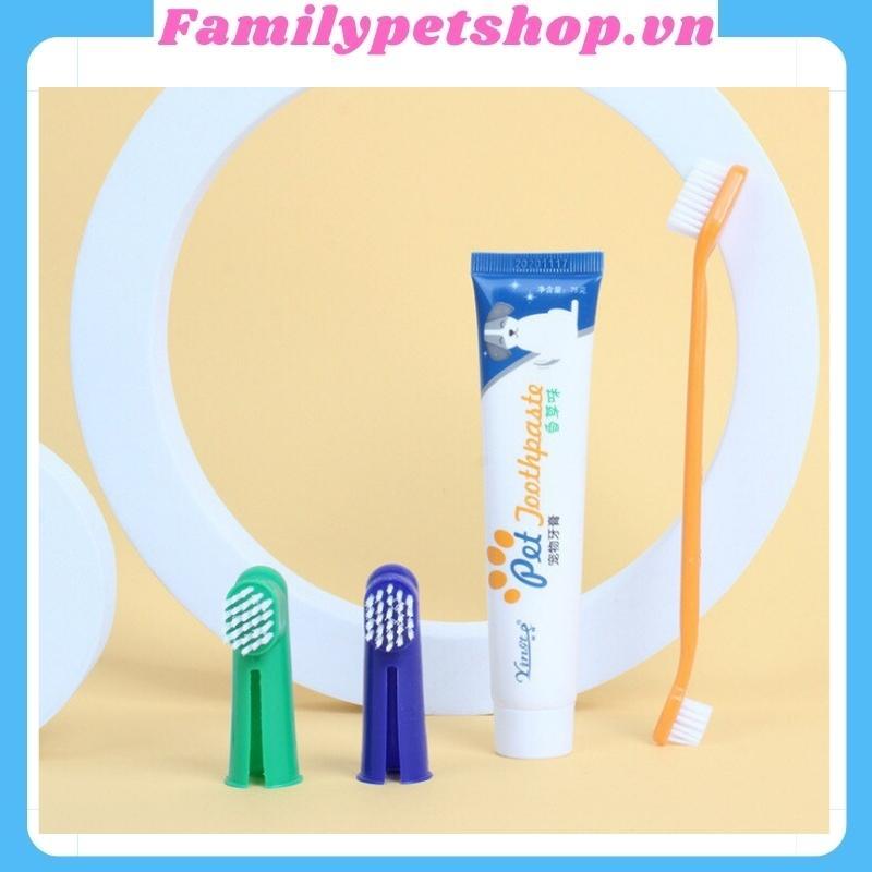 Bàn chải và kem đánh răng cho chó mèo thú cưng-familypetshop.vn