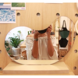 🌷 TẶNG BÚT VẼ 🌷 Gương Hàn Quốc, Gương Trang Trí, Để Bàn, Trừu Tượng, Gương Chân Gỗ, Decor Phòng