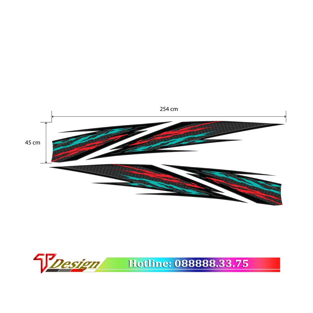 Tem xe 4 chỗ, tem trang trí xe, decal sườn xe, tem xe oto, tem xe SUV đẹp WRAP72