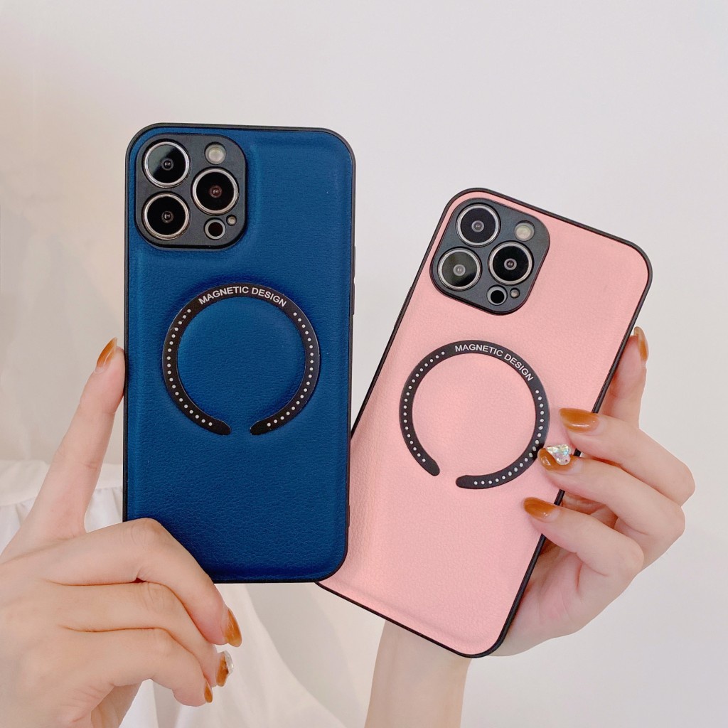 Ốp Điện Thoại Kim Loại Hít Nam Châm Chống Sốc Bảo Vệ Lens Cho iPhone 11 pro max XR X XS max 8 7 plus 11- 7plus