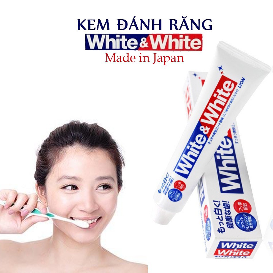 Kem đánh răng Nhật Bản White and White 150g