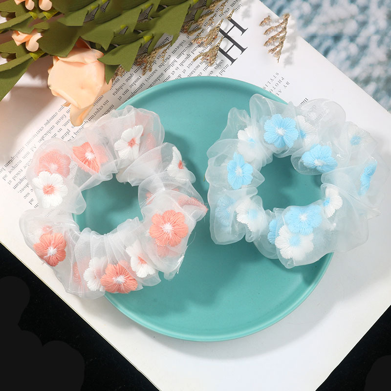 Dây buộc tóc lưới hoa tùy chọn màu sắc