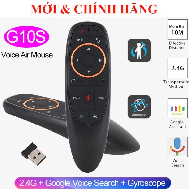 Remote điều khiển chuột bay giọng nói G10S , 1 chạm-có học lệnh -sử dụng cho android TVbox-Bh đổi mới | BigBuy360 - bigbuy360.vn