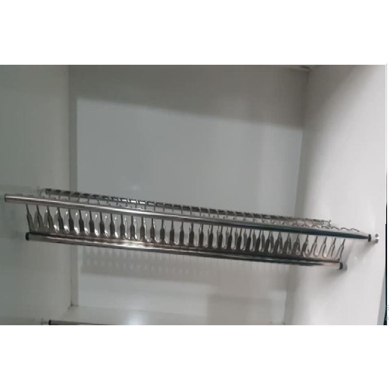 Kệ chén dĩa cố định 1 tầng âm tủ chữ V - Kệ chén dĩa tủ bếp trên