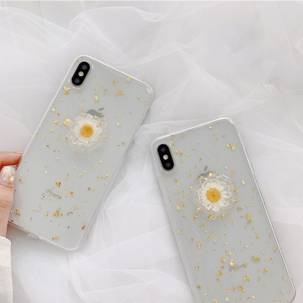 Ốp Điện Thoại Trong Suốt Họa Tiết Hoa Cúc Xinh Xắn Cho iPhone 11Pro Max 8plus XS XR X | BigBuy360 - bigbuy360.vn