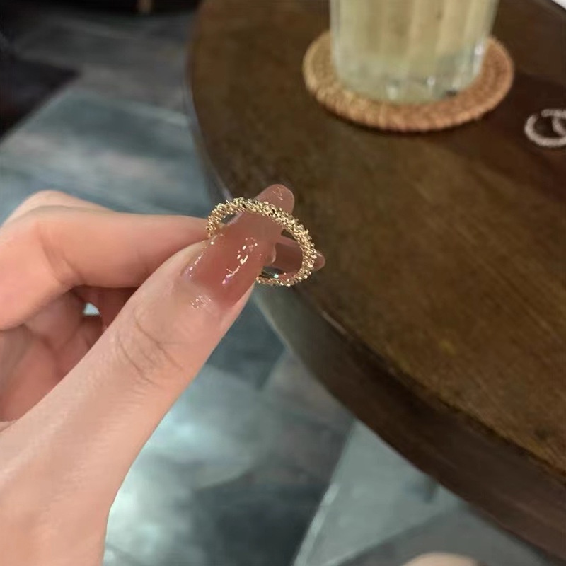 Nhẫn Hở Trơn Thiết Kế Sang Trọng Đơn Giản Có Thể Điều Chỉnh