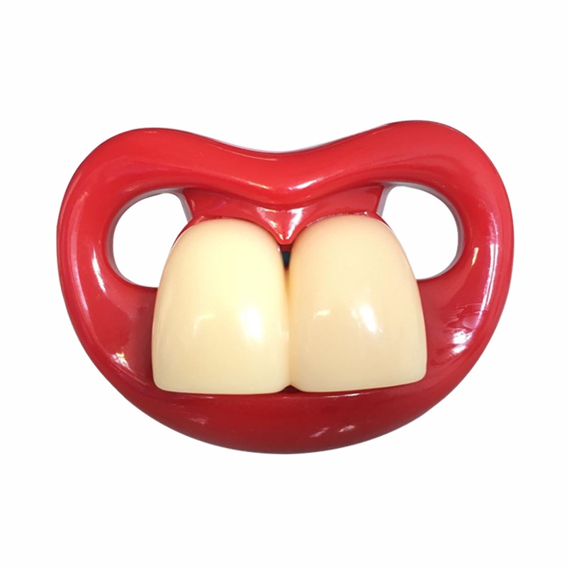 Núm Ti Giả Bằng Silicone Hình Đôi Môi Vui Nhộn Dành Cho Trẻ