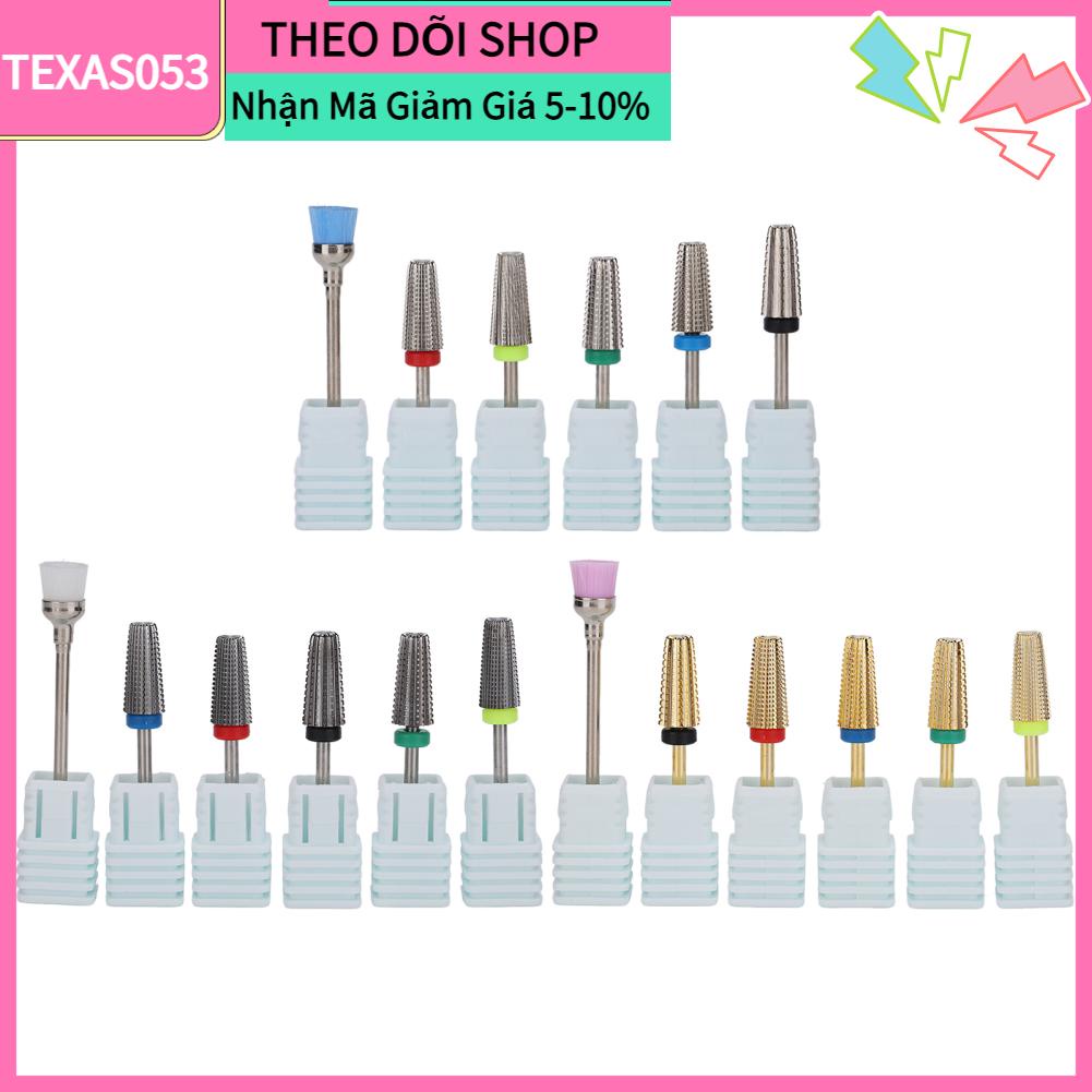 Texas053 Máy khoan móng tay đa chức năng Bits Vonfram Thép 5 trong 1 Công cụ làm mài đánh bóng đầu