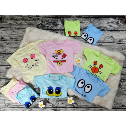 Áo cọc tay cotton nhiều mẫu đa dạng màu sắc cho bé từ 0 - 15 tháng tuổi hàng việt nam