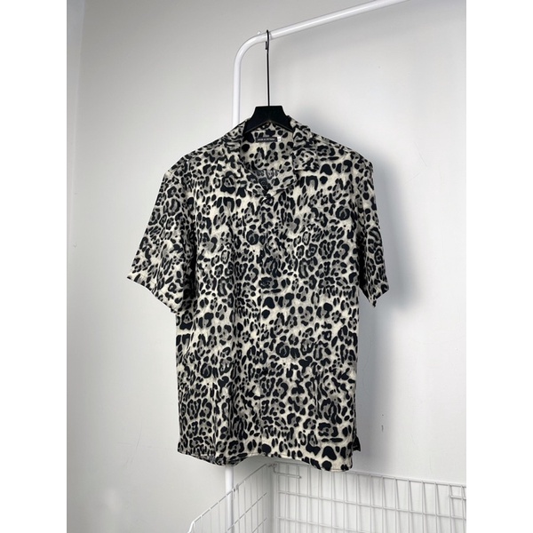 Áo sơ mi cộc tay unisex form rộng họa tiết BÁO XÁM MỚI cho nam nữ | DUYHI | Ảnh thật