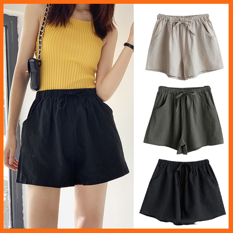 Quần Short Nữ vải Đũi HOT TREND MADELA, quần Sooc Đùi Nữ ống rộng chất Đũi mát siêu đẹp | BigBuy360 - bigbuy360.vn