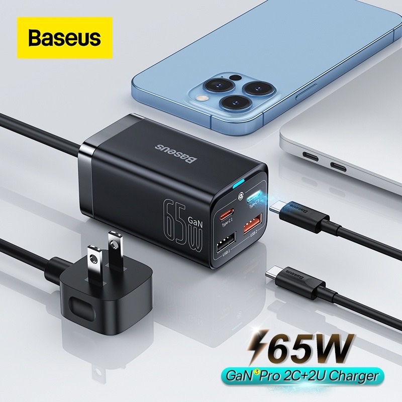 Bộ Sạc Nhanh Ugreen 100W 2C / Baseus 65W GaN5 Pro Desktop Fast Charger 4 in 1