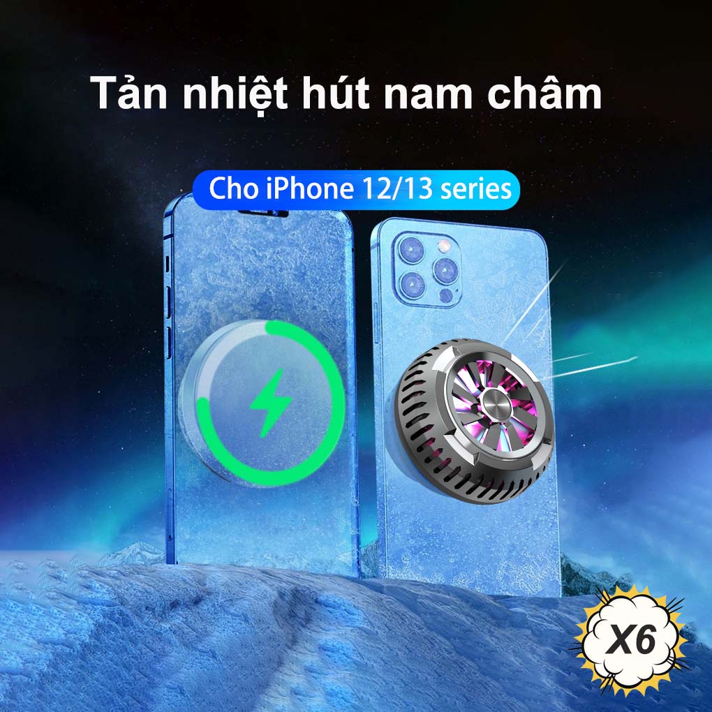 Quạt tản nhiệt điện thoại X6 X12 X13 nam châm bán dẫn Remax LZ-F10 X3A DL05 DL06,Cho Samsung iPhone XS/11/12/13 iPad Vâ