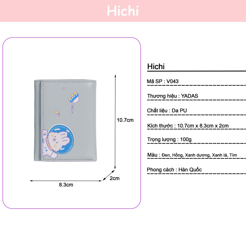 Ví bóp nữ mini cẩm tay Hichi, thời trang cao cấp - V043