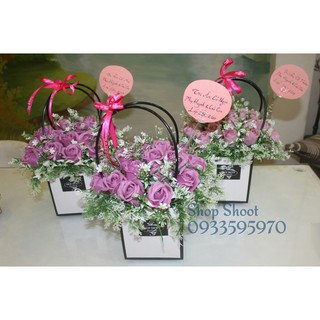 GIỎ HOA SÁP 20BÔNG DỄ THƯƠNG