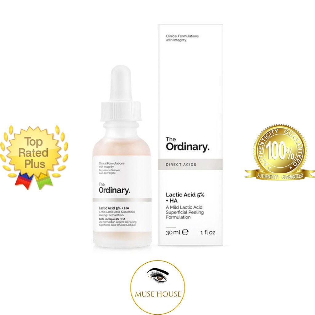 Tinh chất dưỡng da The Ordinary Lactic Acid 5% / 10% + HA Serum