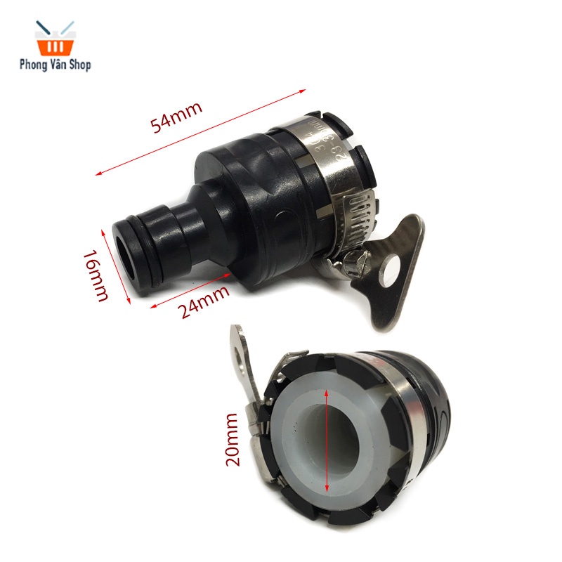 Khớp nối nhanh vòi nước có đai siết- Đầu nối nhanh 16